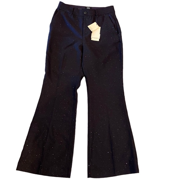 Scotch & Soda Festive Trousers Black Wool Blend Micro...